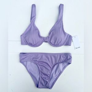 🔥 Closet Clearout!🔥 Splendid Lavender Ribbed Bikini